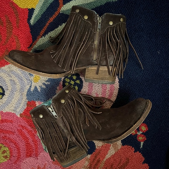 Corral Fringe Ankle Boots - Picture 2 of 7